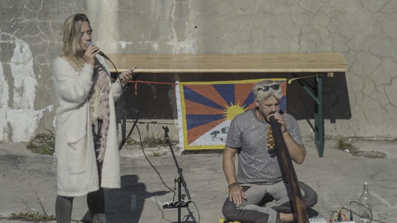 Til åbningsceremonien spillede en mand på en didgeridoo. Foto: Dennis Thaarup