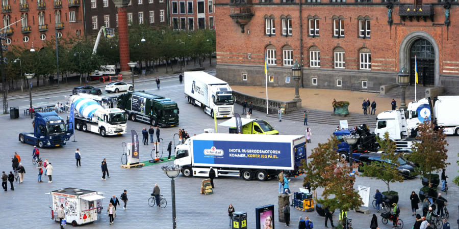 Betonblandere, skraldebiler og kranvogne - det er ikke kun varetransporten, der kan gøres elektrisk. Foto: Rådet for Grøn Omstilling