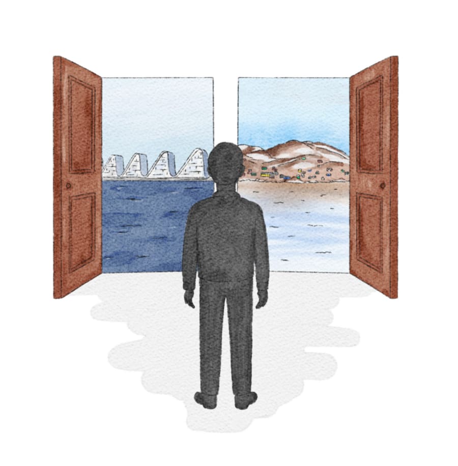 Til alle bogens fortællinger er der lavet illustrationer. Her ses den, der er lavet til Salomon Simonsens kapitel. Illustration: Nanna Klich