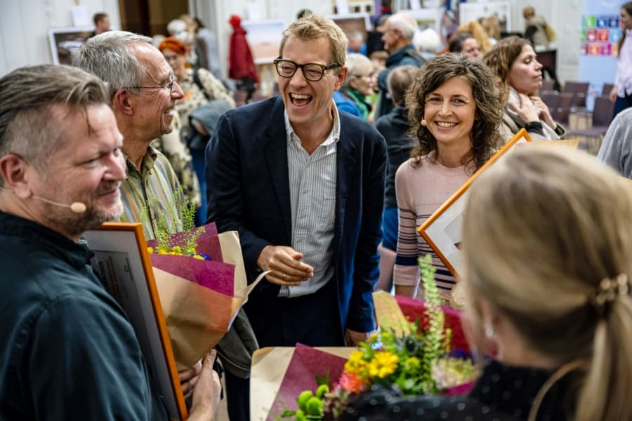 Der var glad stemning blandt deltagerne ved årets Verdensmålspris. Foto: Arthur J. Cammelbeeck