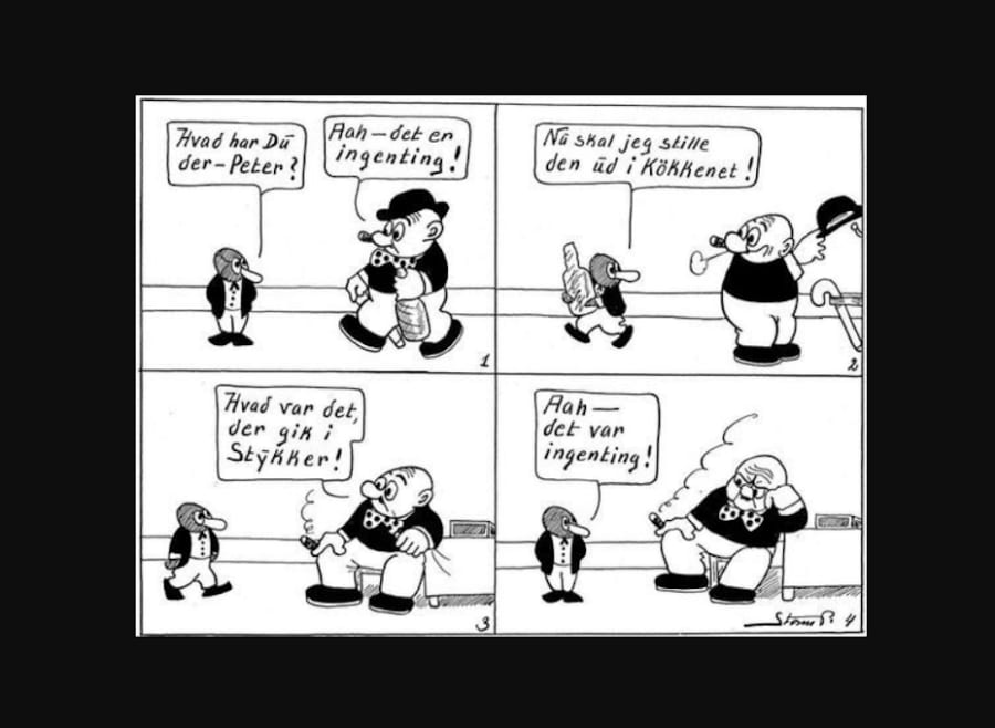 Tegneserier har været del af dansk litteratur i over 100 år. Eksempelvis denne udgave af Storm 'P.'s 'Peter & Ping' fra 1922. Foto: Wikimedia